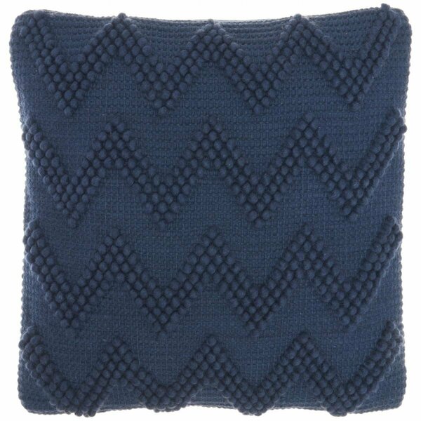 Palacedesigns 20 x 20 in. Dark Blue Chevron Detail Throw Pillow PA3670223